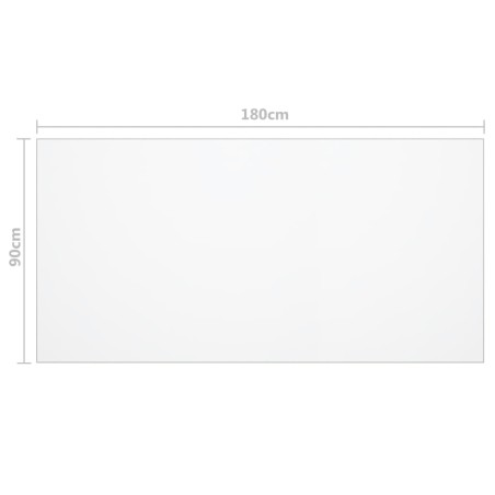 Protecteur de table transparent 180x90 cm 1,6 mm PVC