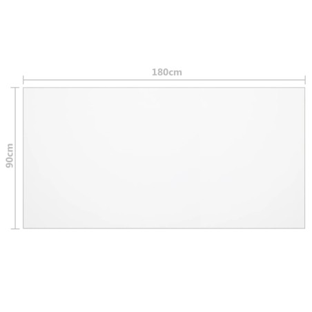 Protecteur de table mat 180x90 cm 1,6 mm PVC
