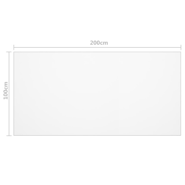 Protecteur de table transparent 200x100 cm 1,6 mm PVC