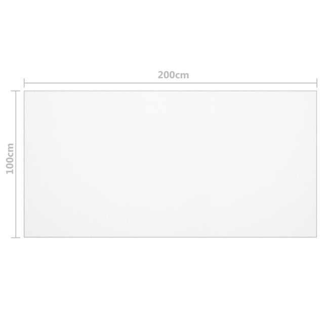 Protecteur de table mat 200x100 cm 1,6 mm PVC