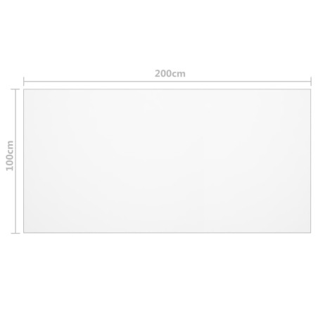 Protecteur de table mat 200x100 cm 1,6 mm PVC