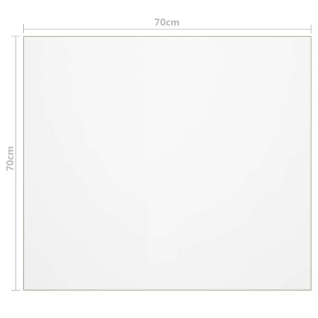 Protecteur de table transparent 70x70 cm 1,6 mm PVC