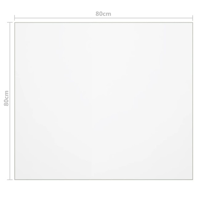 Protecteur de table transparent 80x80 cm 1,6 mm PVC
