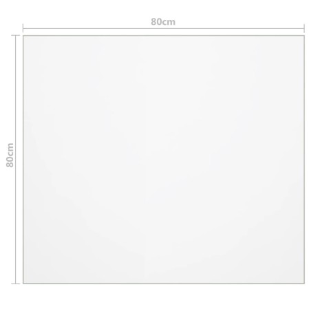 Protecteur de table transparent 80x80 cm 1,6 mm PVC