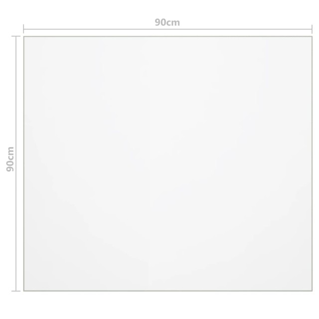 Protecteur de table transparent 90x90 cm 1,6 mm PVC
