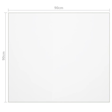 Protecteur de table transparent 90x90 cm 1,6 mm PVC