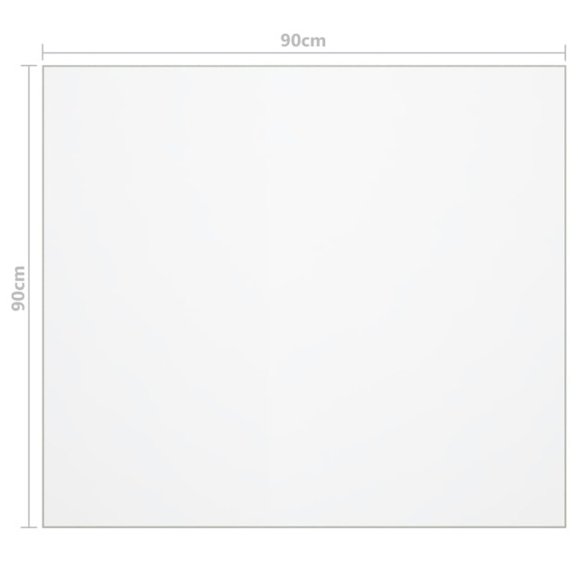Protecteur de table mat 90x90 cm 1,6 mm PVC