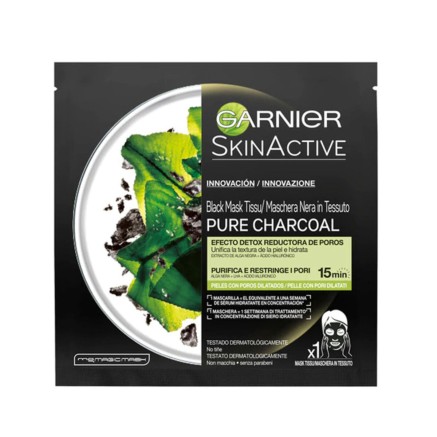 Gezichtsmasker PURE CHARCOAL black detox Garnier