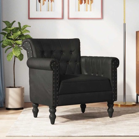 Fauteuil Noir Cuir de chèvre véritable