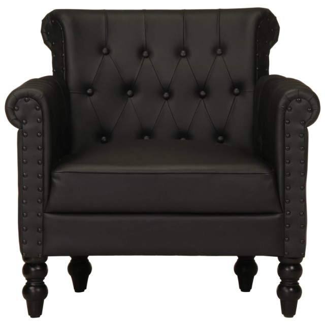 Fauteuil Noir Cuir de chèvre véritable