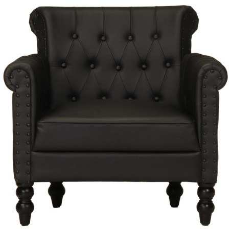 Fauteuil Noir Cuir de chèvre véritable