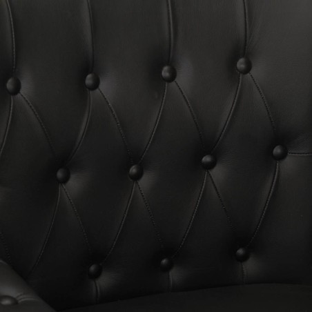 Fauteuil Noir Cuir de chèvre véritable