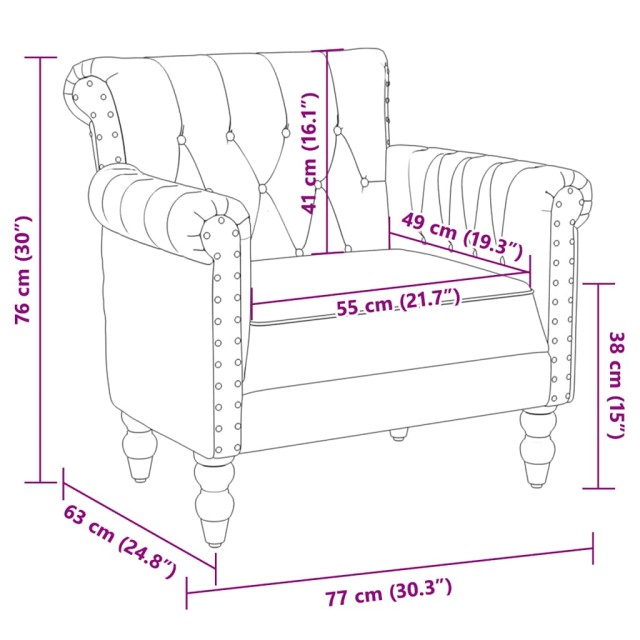 Fauteuil Noir Cuir de chèvre véritable