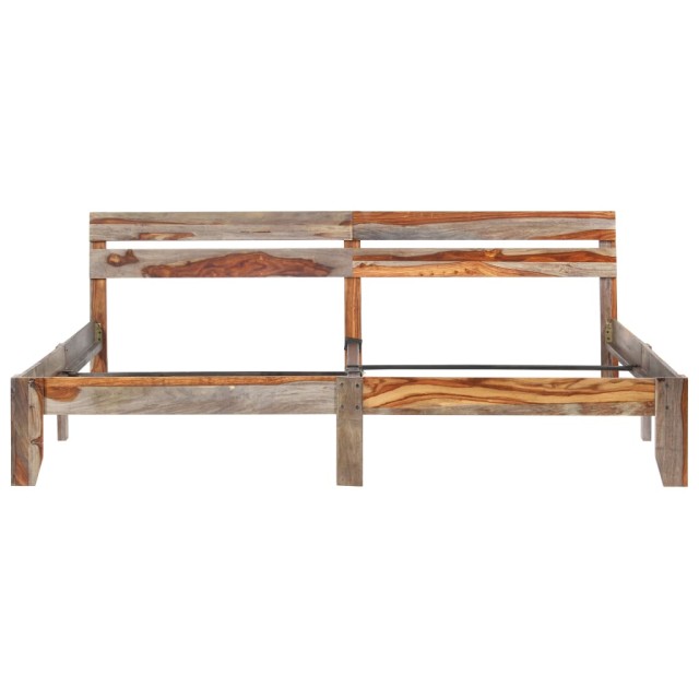 Cadre de lit sans matelas bois massif 200x200 cm