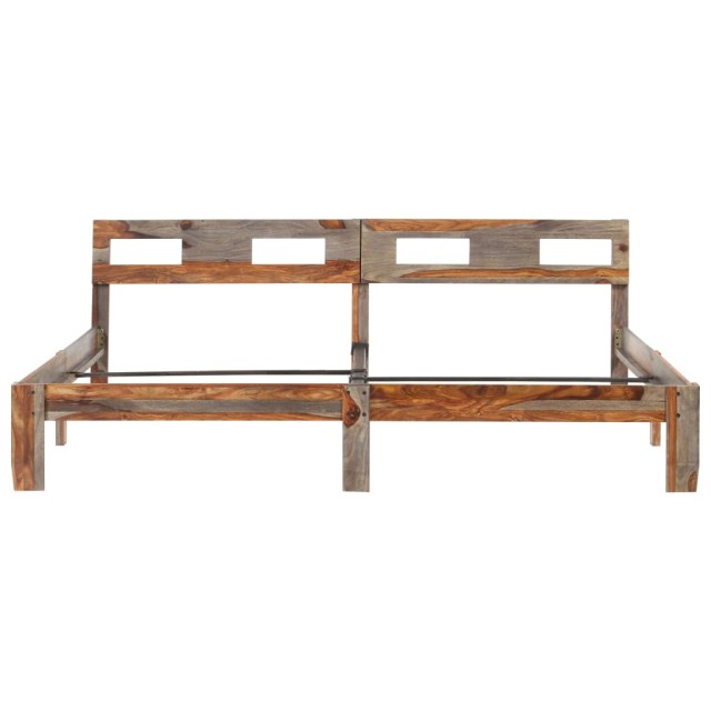 Cadre de lit sans matelas bois massif 200x200 cm