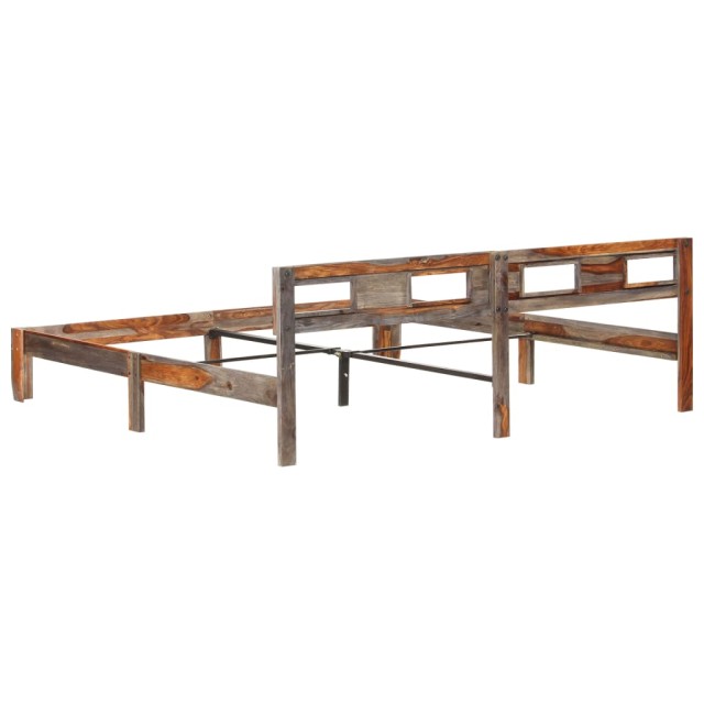 Cadre de lit sans matelas bois massif 200x200 cm