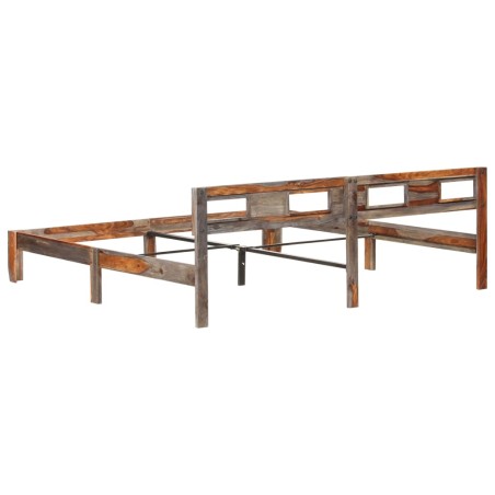 Cadre de lit sans matelas bois massif 200x200 cm