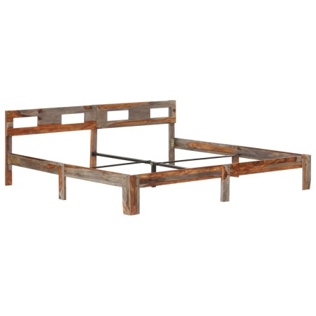 Cadre de lit sans matelas bois massif 200x200 cm