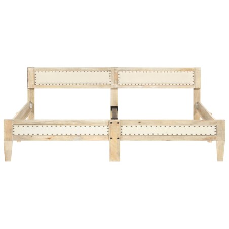 Cadre de lit sans matelas bois de manguier massif 200 cm