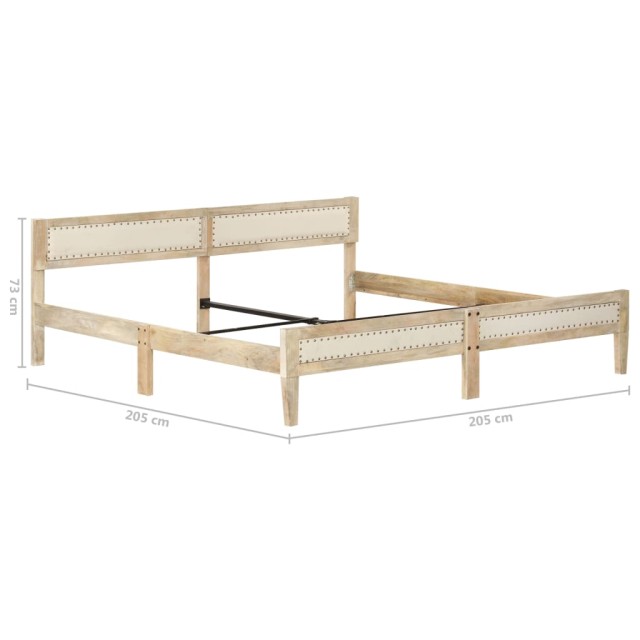 Cadre de lit sans matelas bois de manguier massif 200 cm