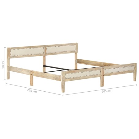 Cadre de lit sans matelas bois de manguier massif 200 cm