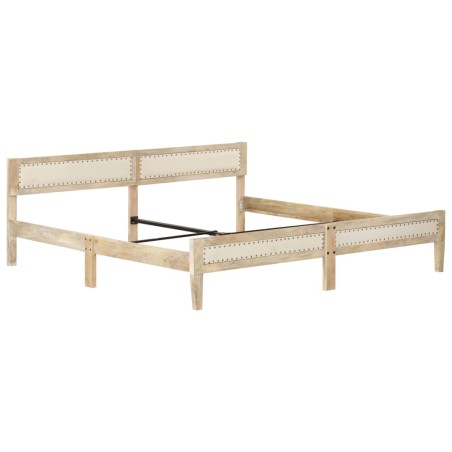 Cadre de lit sans matelas bois de manguier massif 200 cm