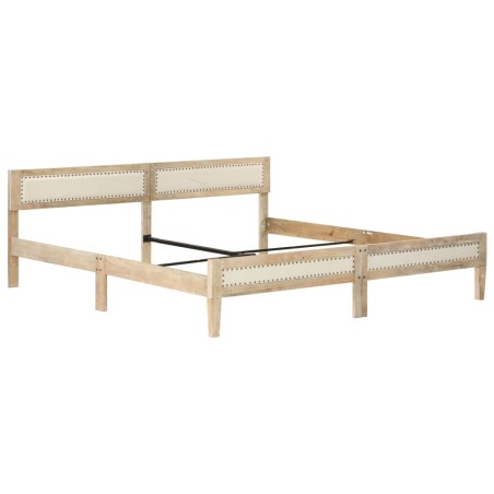 Cadre de lit sans matelas bois de manguier massif 200 cm
