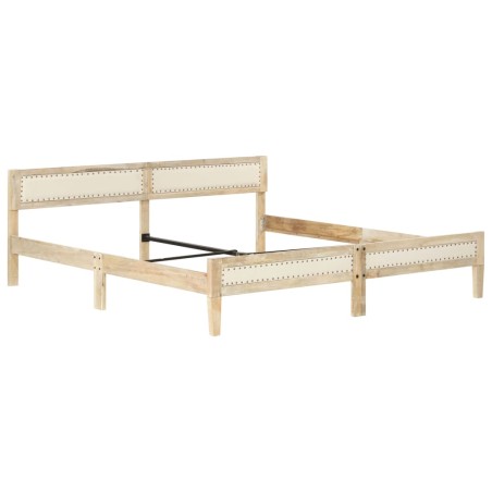 Cadre de lit sans matelas bois de manguier massif 200 cm