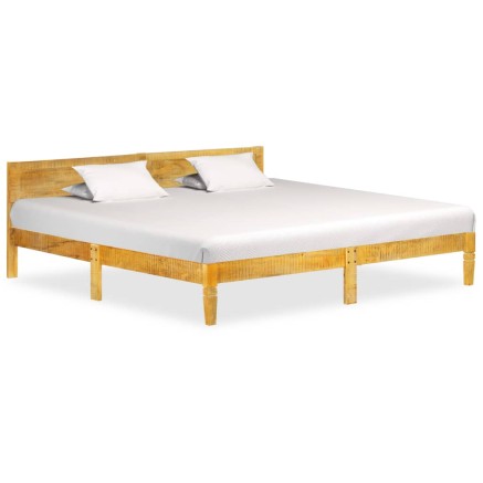 Cadre de lit sans matelas bois de manguier massif 200 cm