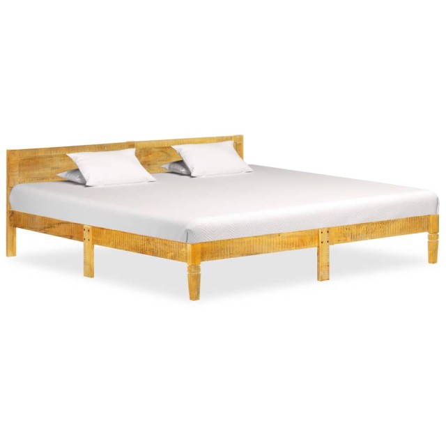 Cadre de lit sans matelas bois de manguier massif 200 cm