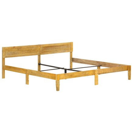 Cadre de lit sans matelas bois de manguier massif 200 cm 2