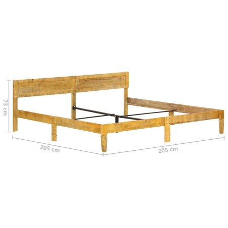Cadre de lit sans matelas bois de manguier massif 200 cm