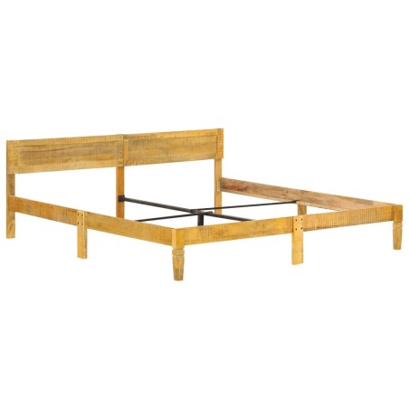 Cadre de lit sans matelas bois de manguier massif 200 cm