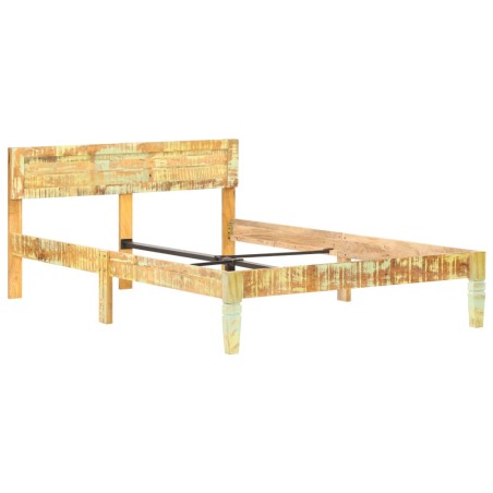 Cadre de lit sans matelas Bois de récupération massif 120x200cm