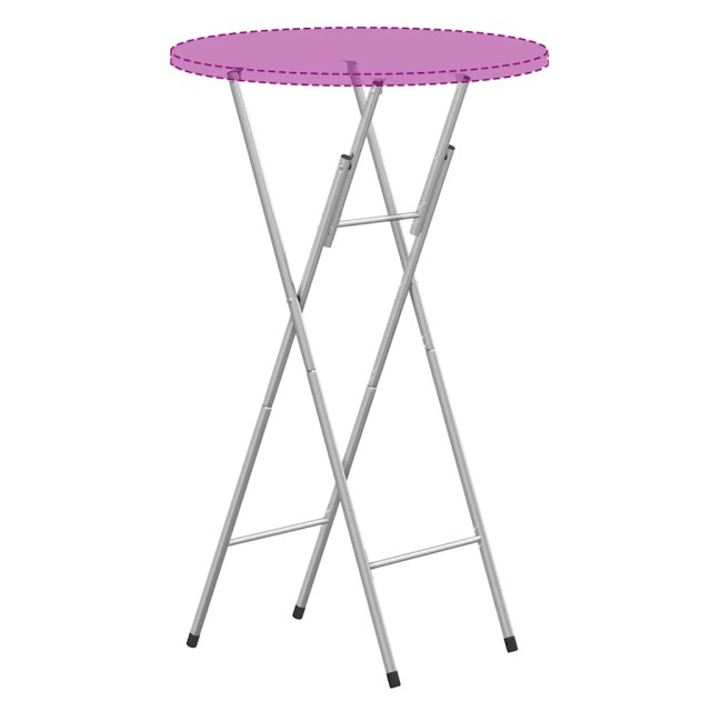 Pieds de table de bar pliables Argenté 45x53x108 cm