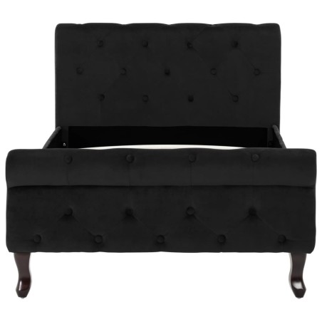 Cadre de lit sans matelas noir velours 90x200 cm