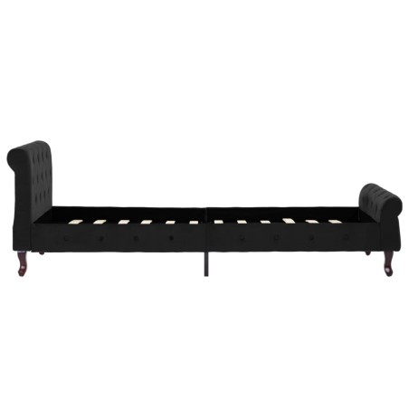 Cadre de lit sans matelas noir velours 90x200 cm