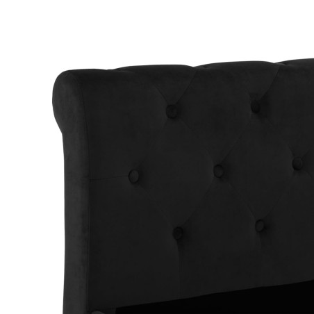Cadre de lit sans matelas noir velours 160x200 cm