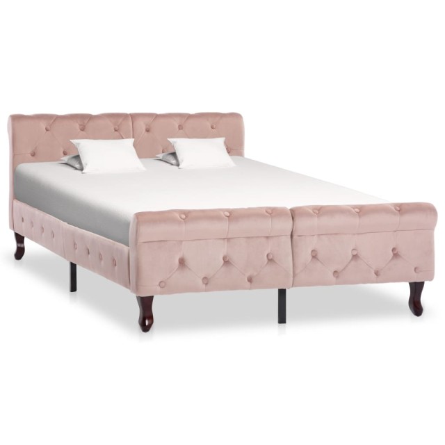Cadre de lit sans matelas Rose Velours 120x200 cm