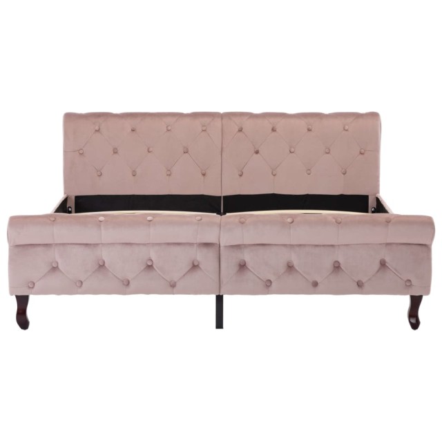 Cadre de lit sans matelas Rose Velours 160x200 cm