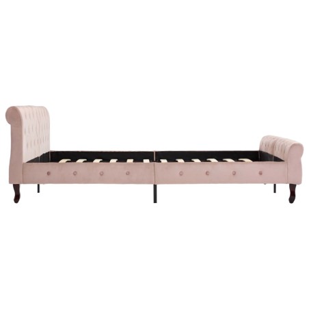 Cadre de lit sans matelas Rose Velours 160x200 cm