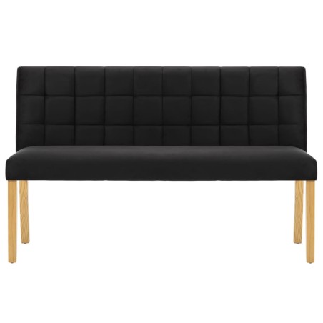 Banc 140 cm Noir Velours