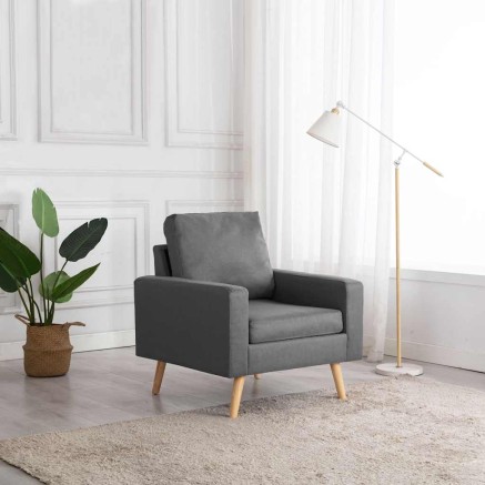 Fauteuil gris foncé tissu