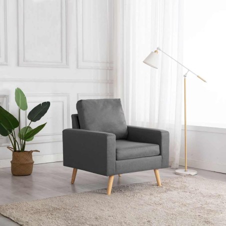Fauteuil gris foncé tissu
