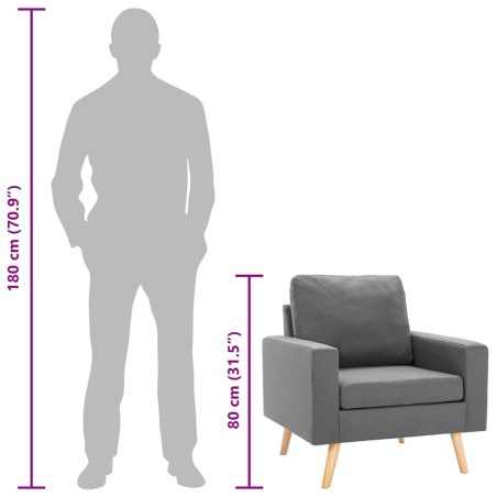 Fauteuil gris foncé tissu