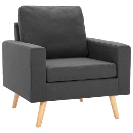 Fauteuil gris foncé tissu 2