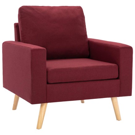 Fauteuil Rouge bordeaux Tissu 2