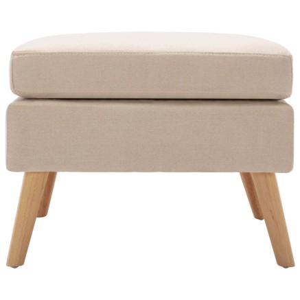 Repose-pied Crème Tissu 2