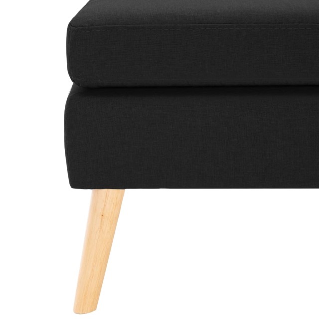 Repose-pied Noir Tissu