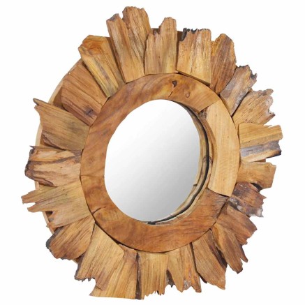 Miroir mural 40 cm Teck Rond 2
